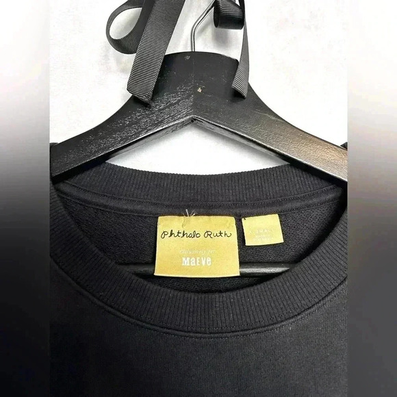 Phthalo Ruth for Maeve by Anthropologie Happy New Year Crewneck Sweatshirt XS - Picture 2 of 7